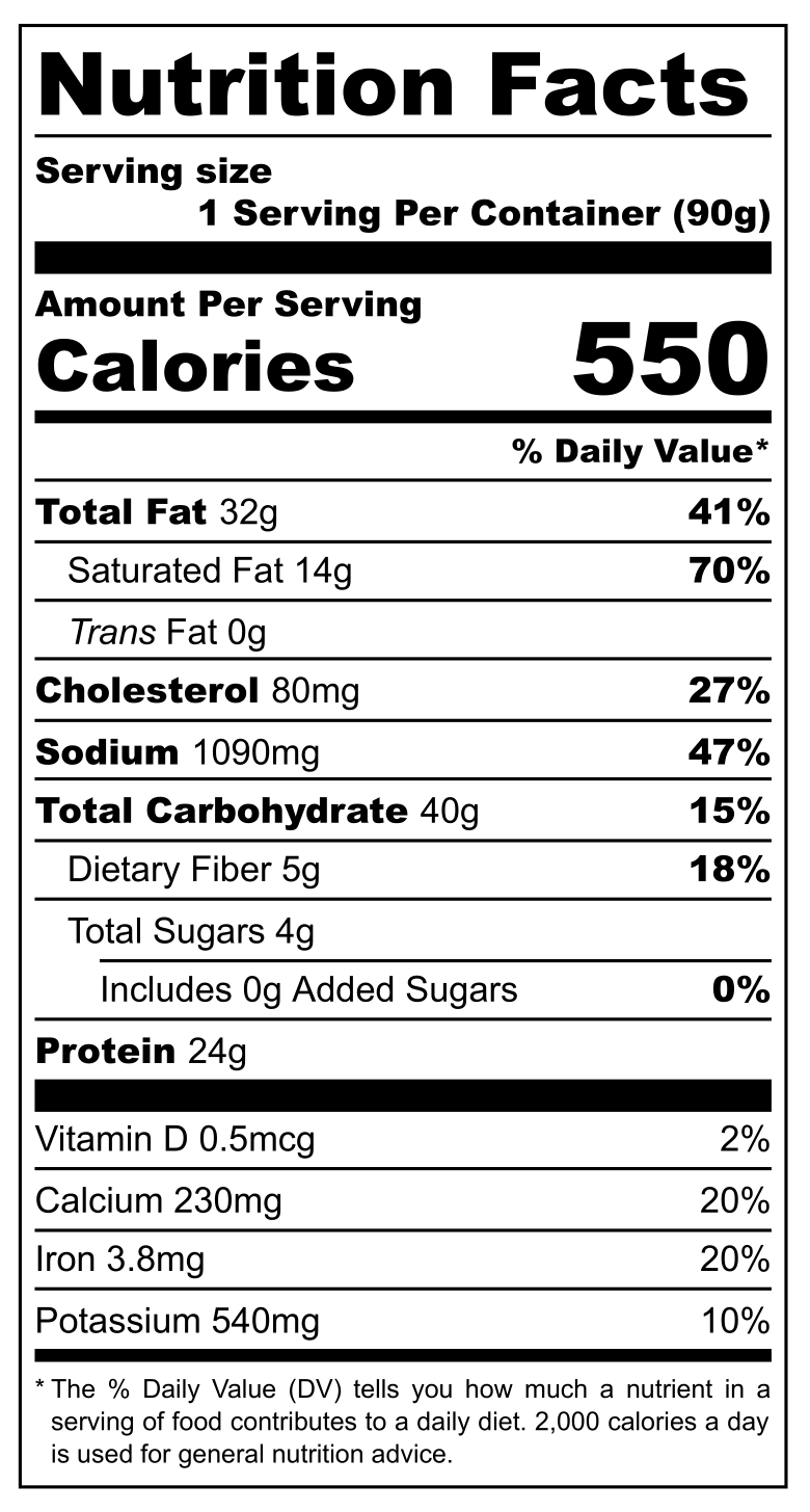 freeze dried mexican chili nutrition